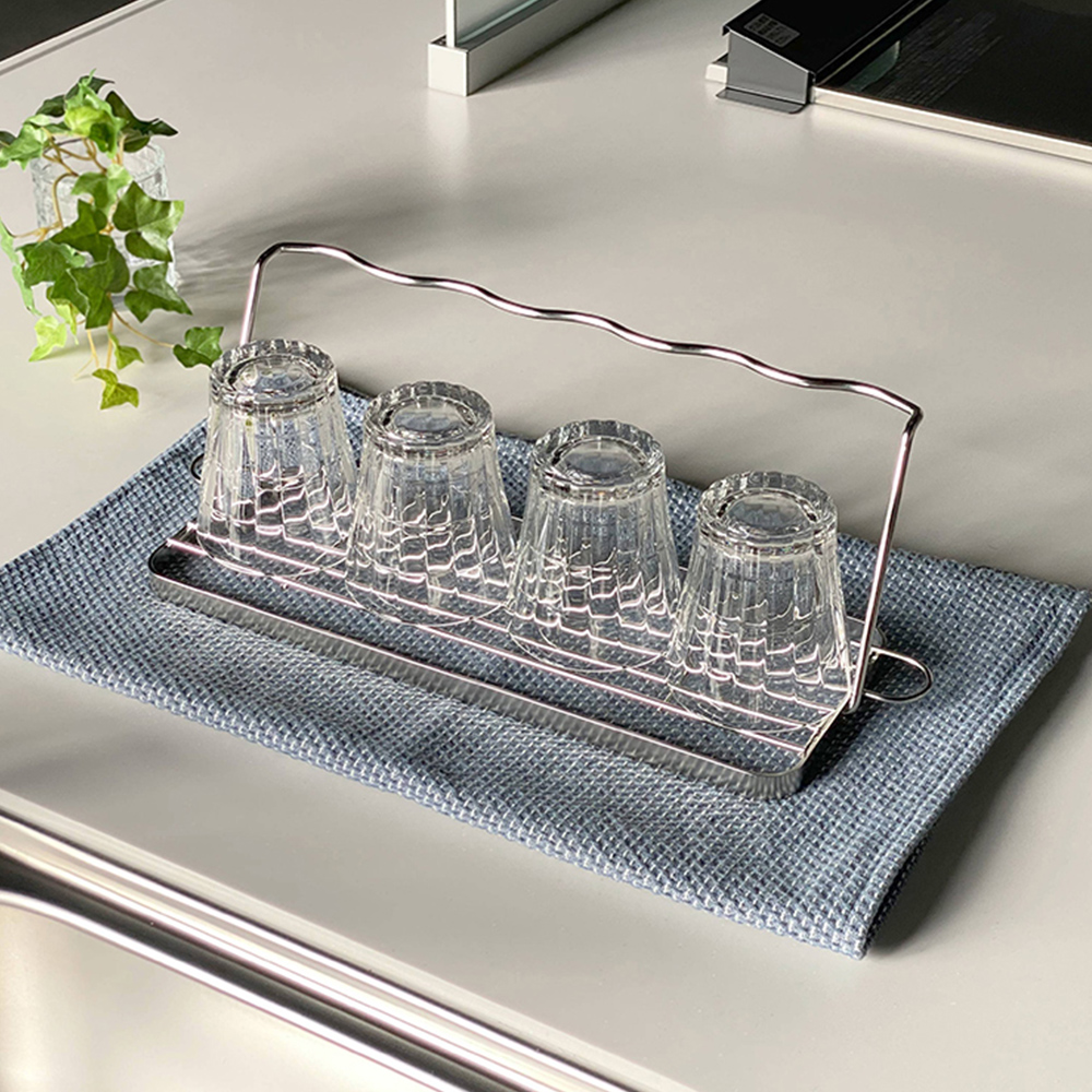 【be worth style】Japan-Made 304 Stainless Steel Foldable Cup & Bottle Draining Rack (Lightweight and Easy to Store), , large