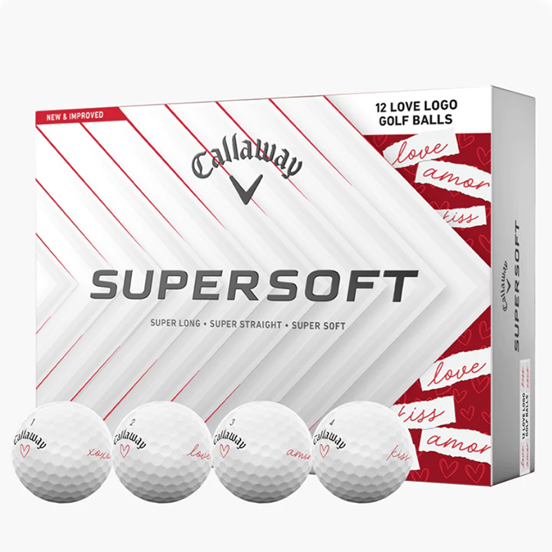 Callaway 愛心高爾夫球 Supersoft 12球/盒, , large