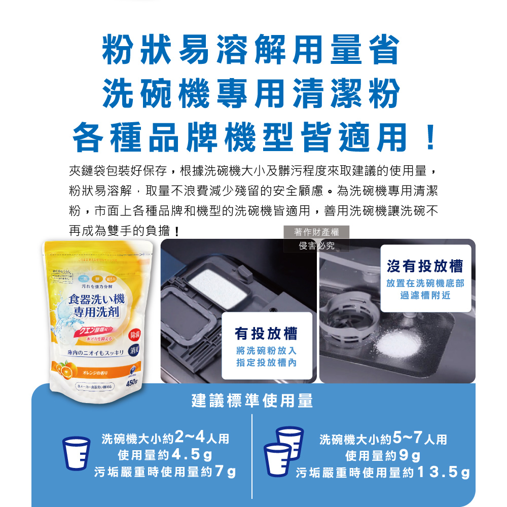 Daiichisekken Dishwasher Powder 450g, , large