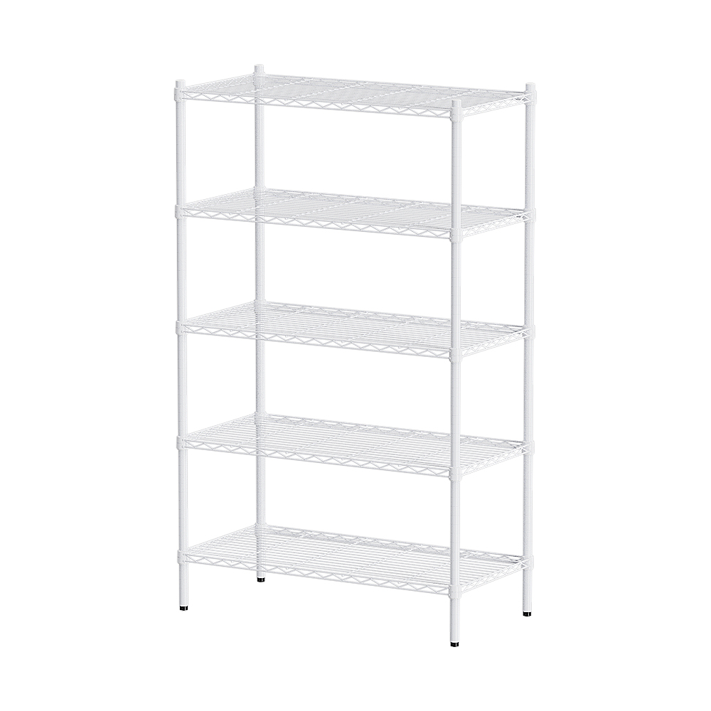 【Y HOUSE】90x45x150cm Lightweight Five-layer Iron Rack Iron Rack Shelf-Painted White, , large