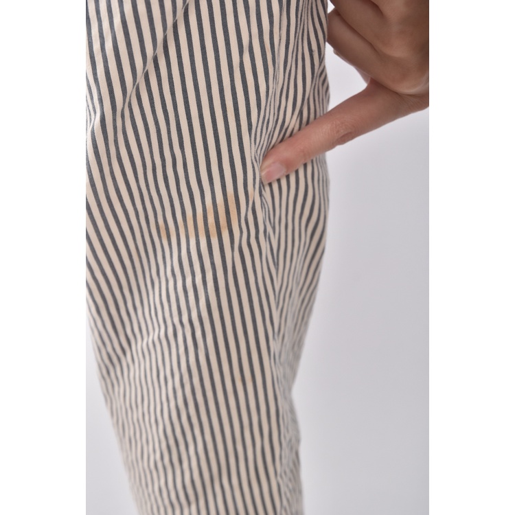 (XL) vicky棉質條紋藍色長褲二手衣, , large