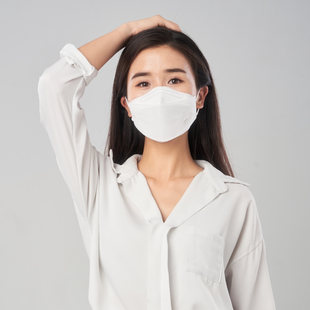 【DRX達特世】FFP2醫用4D口罩- 冰晶白-成人/20入, , large