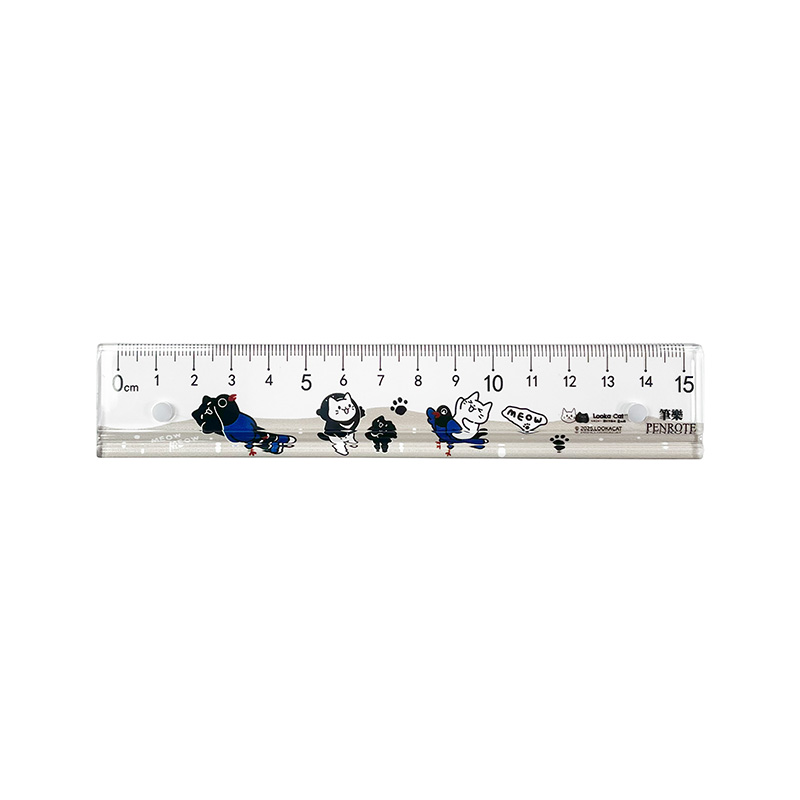 【PENROTE 筆樂】露咖貓15CM防滑尺 2款, , large