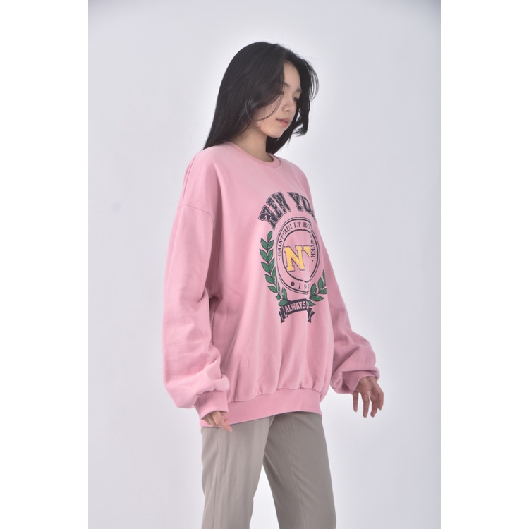 (F) 質感粉色長袖上衣二手衣, , large