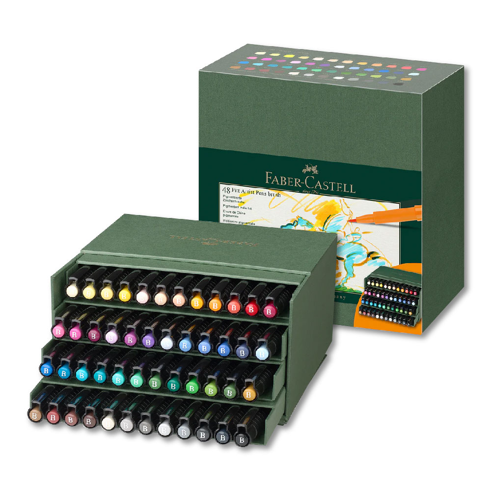 Faber-Castell 輝柏 PITT 藝術筆 48色 / 盒 167192, , large