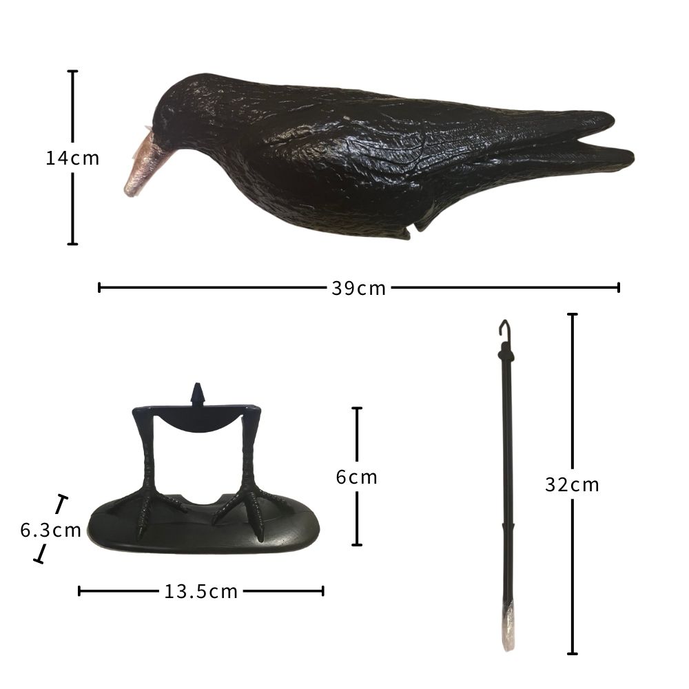 GS MALL 台灣製造 烏鴉造型驅鳥器 鳥類驅趕器 驅鳥器 防鳥裝置 烏鴉造型驅鳥 烏鴉驅鳥 造型驅鳥 烏鴉, , large