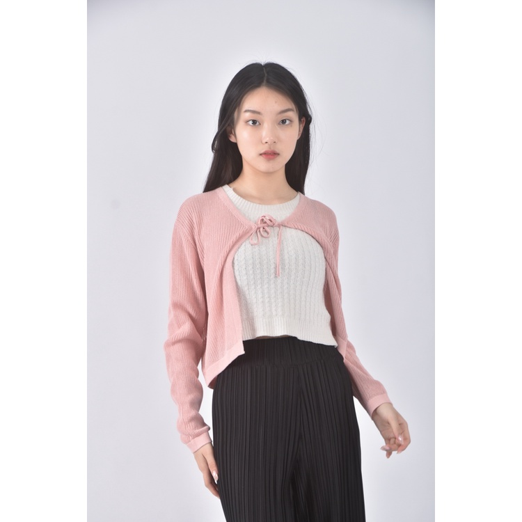 (L) the most質感針織粉色外套二手衣