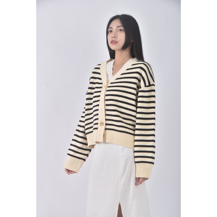 (XL) and como條紋白色外套二手衣, , large