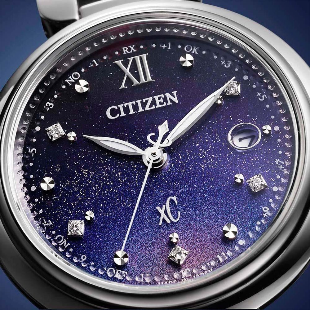 CITIZEN 星辰 XC 月虹 限量 光動能鈦金屬電波鑽石女錶 送禮推薦 ES9460-70L, , large