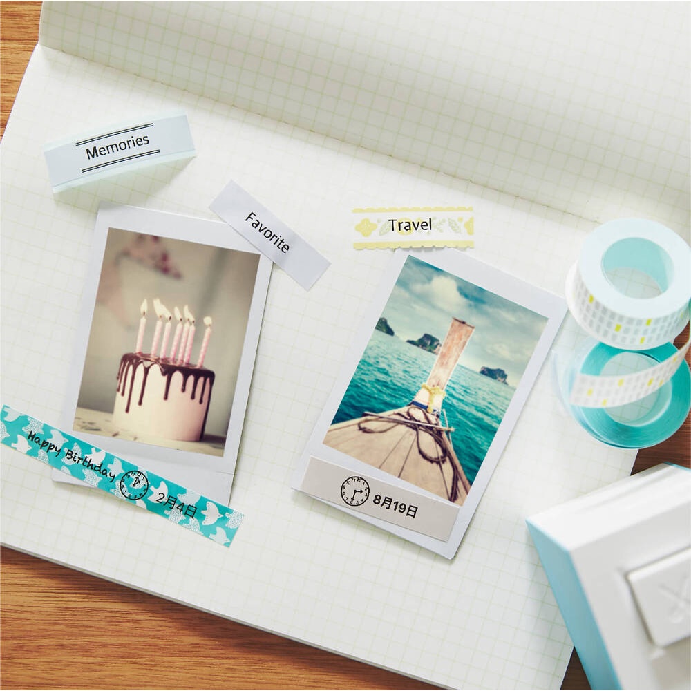 *需預訂【KING JIM】TEPRA LITE 熱感式標籤薄膜自黏膠帶 11mm(圖案)森林(TPT11-002), , large