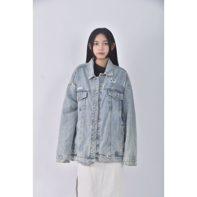 (2XL) mellow co丹寧牛仔排扣藍色外套二手衣, , large