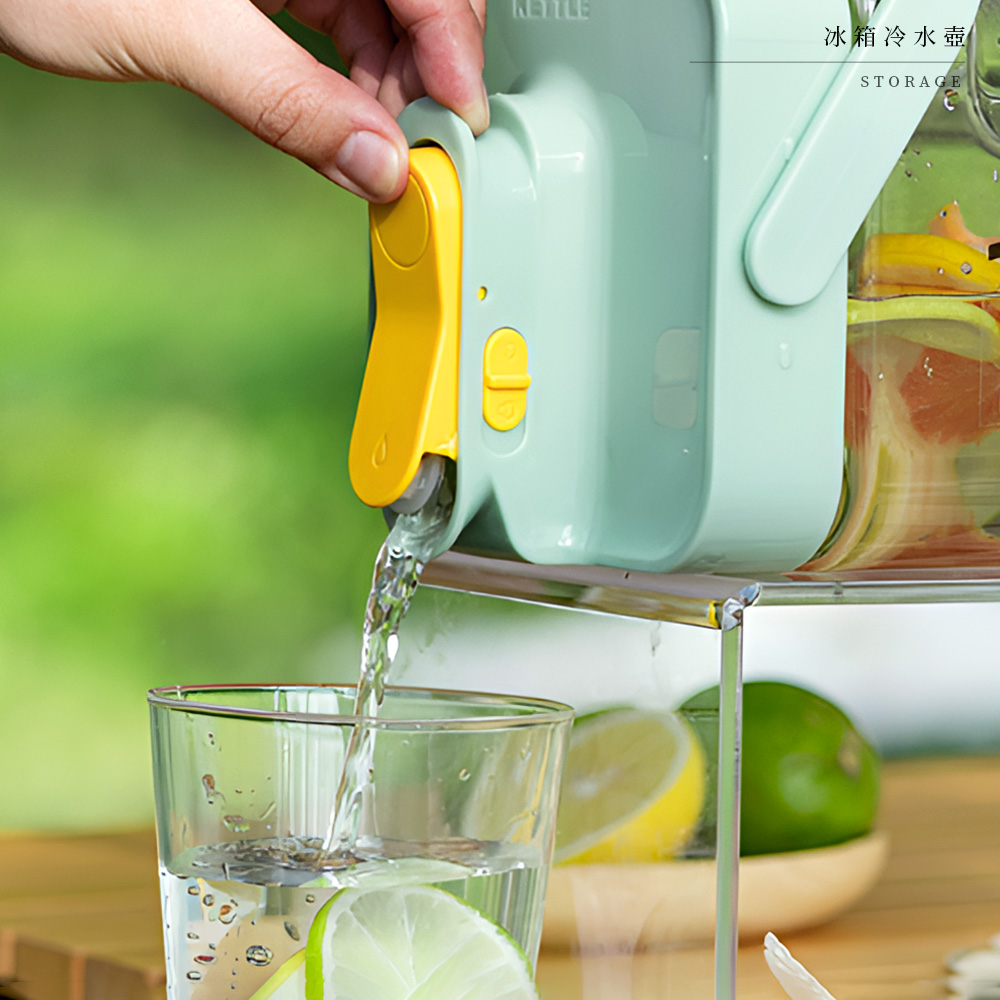 【上手家居】食用級冷水壺 3.5L-暖白密封圈冷水壺(大容量水壺/大水壺/飲水桶/冰箱水壺/冰箱冷水壺/噸噸桶), , large
