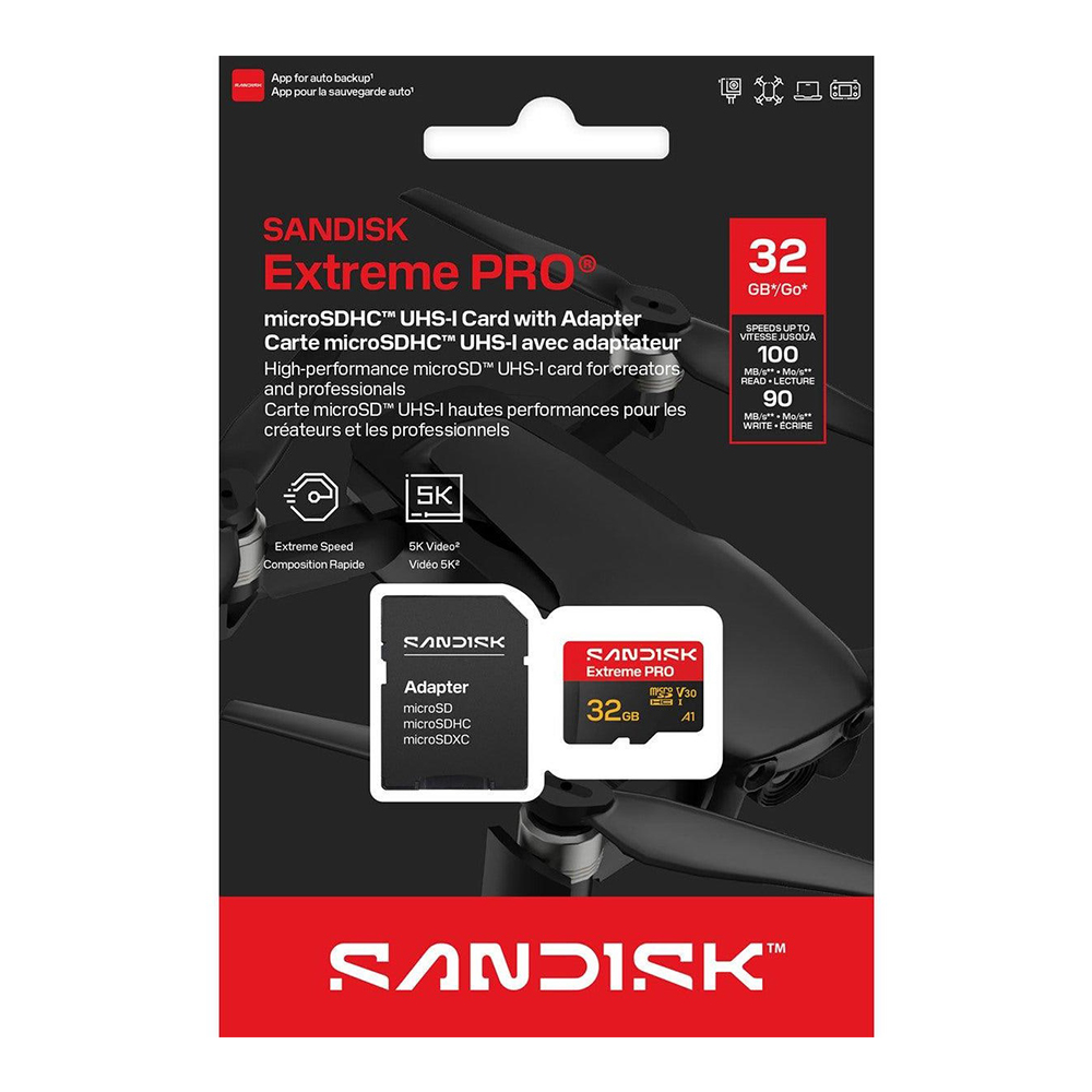 【SanDisk】Extreme PRO 32G microSDHC U3 V30 5K 高速 記憶卡, , large