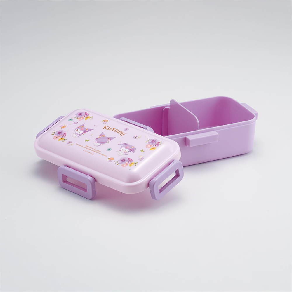 【百科良品】日本製 三麗鷗 酷洛米 花朵水彩風 便當盒 保鮮餐盒 530ML(日本境內版), , large