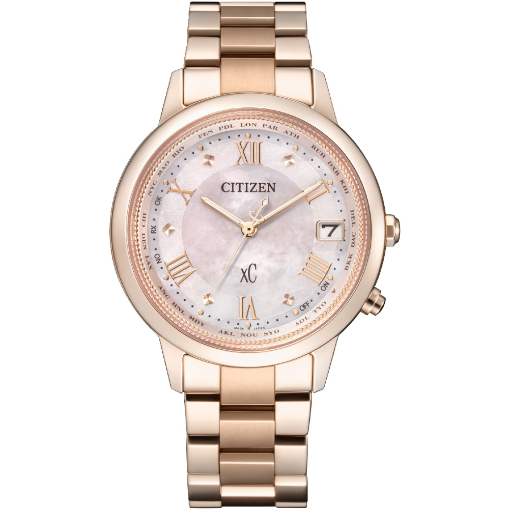 CITIZEN 星辰 XC Hebe田馥甄配戴款 台灣限定 鈦 光動能電波女錶 套錶 CB1137-65W