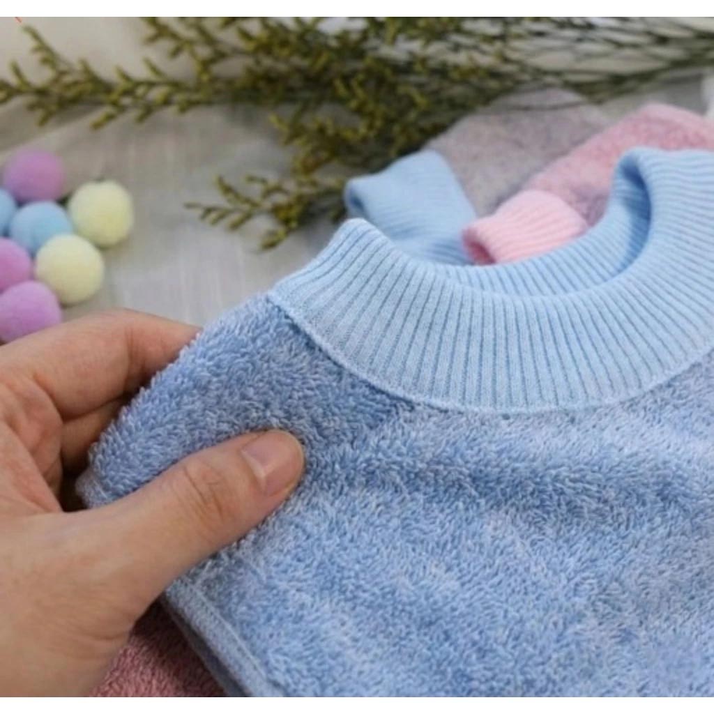 [Kaimei Cotton Industry] 12 pieces in a set, random, excellent, MIT made in Taiwan, skin-friendly, soft, pure cotton, absorbent children's bibs, solid color stripes, , large
