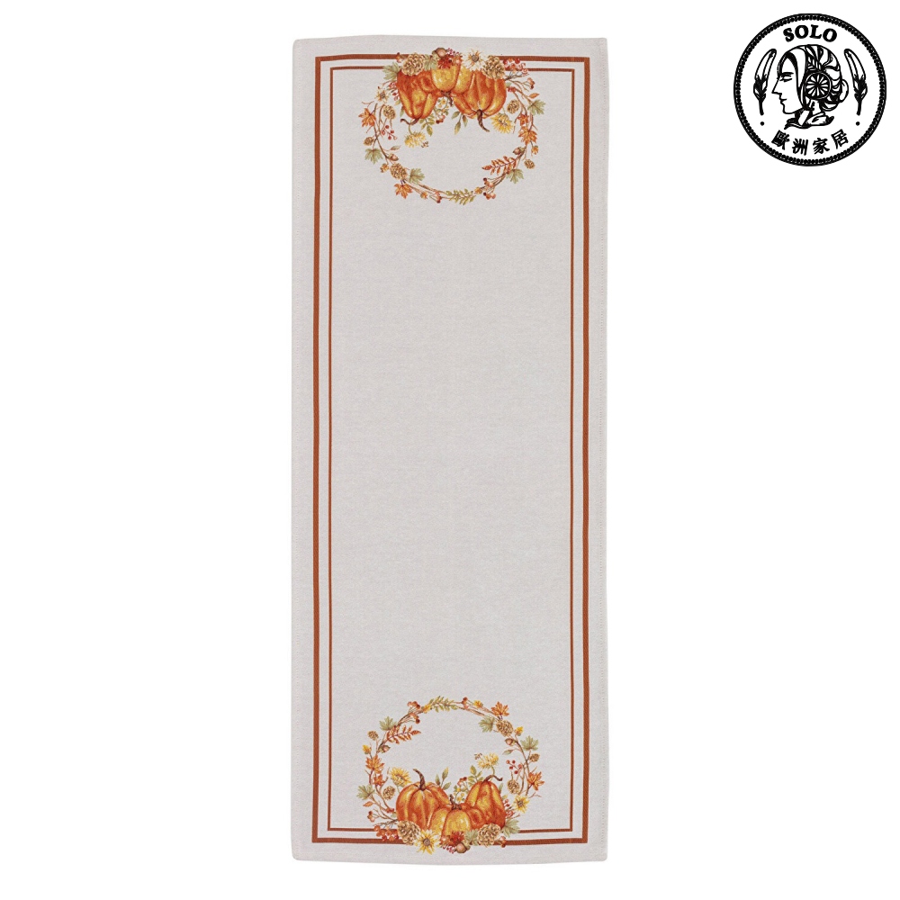 【SOLO Vintage】LCW Home 45x120cm Pumpkin Table Runner Made in Turkey, , large
