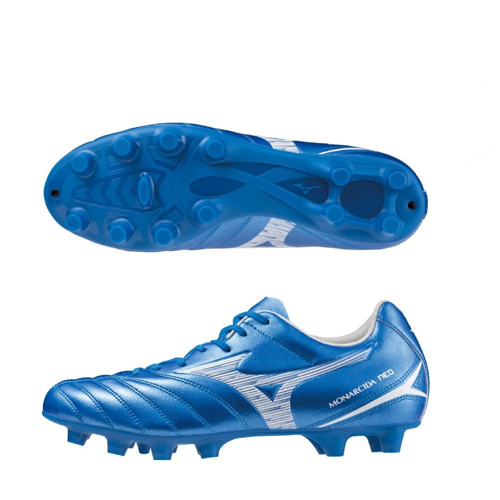 MIZUNO MONARCIDA NEO III SELECT 超寬楦 足球鞋 藍白 P1GA242527 【樂買網】, , large