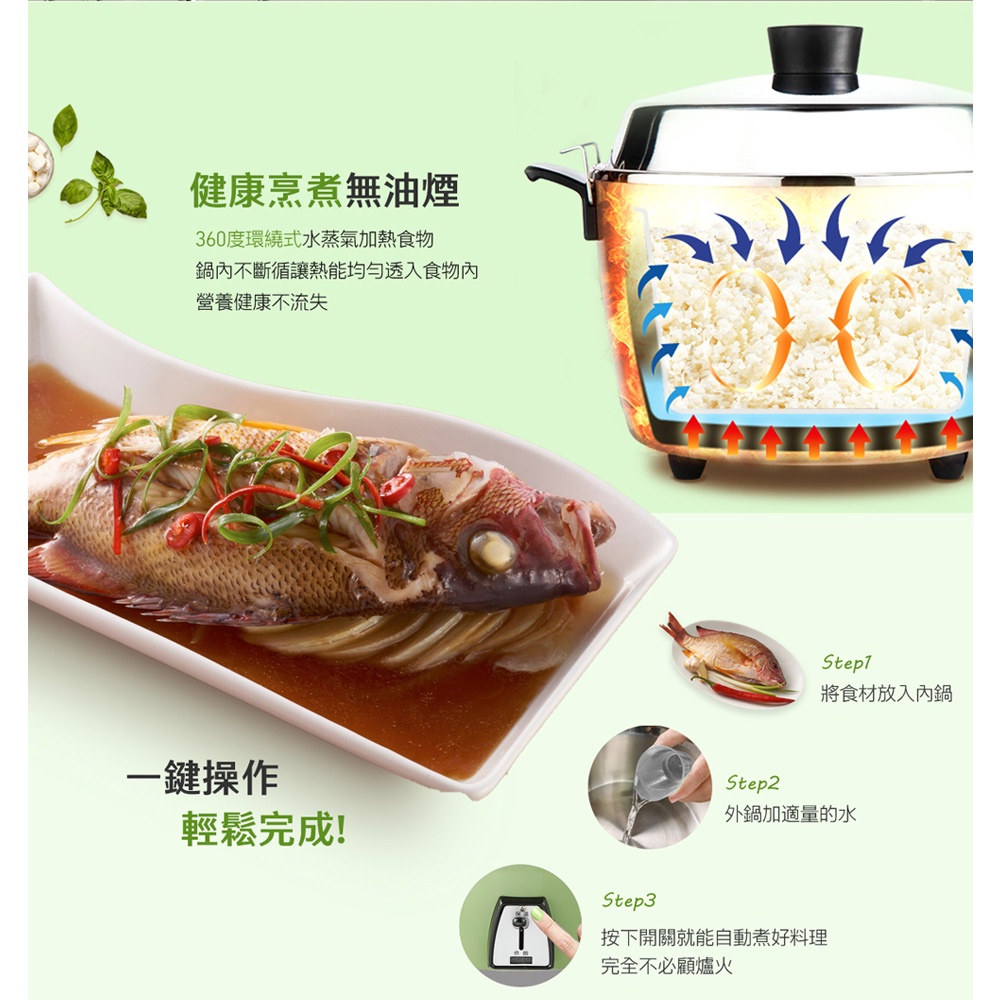 TATUNG 15-Cup Stainless Steel Inner Pot Electric Cooker TAC-15L-DGU, , large