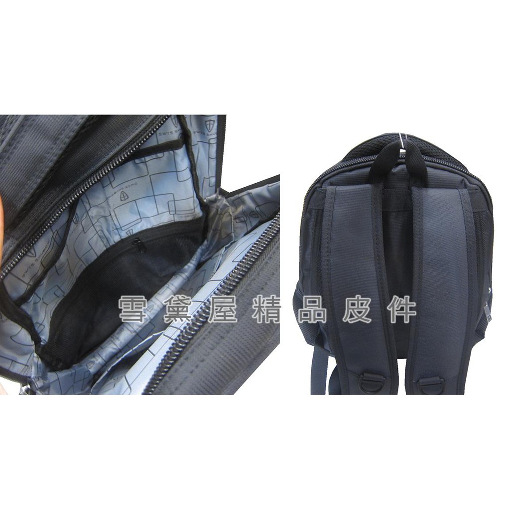 ~雪黛屋~SKYBOW 後背包中大容量14吋電腦A4夾主袋+外袋共四層防水尼龍布二層主袋口胸前釦BSS500130960, , large