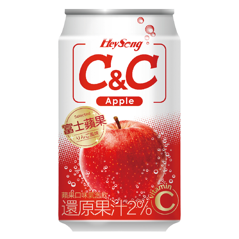 黑松CC氣泡飲蘋果口味330ml, , large