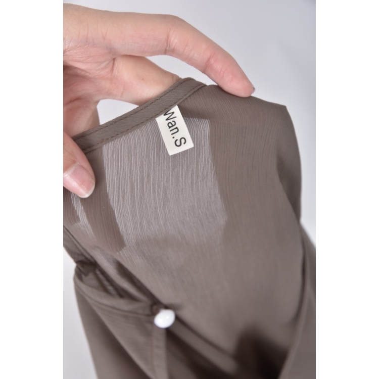 (S) wan s質感棕色長袖上衣二手衣, , large