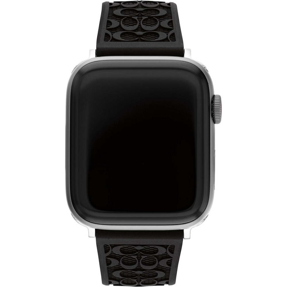 COACH Apple Watch 錶帶 42/44/45mm 適用 矽膠錶帶薦-黑色(不含手錶), , large