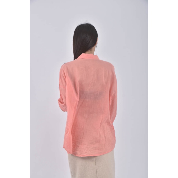 (2XL) opening韓牌落肩寬鬆粉色襯衫上衣二手衣, , large