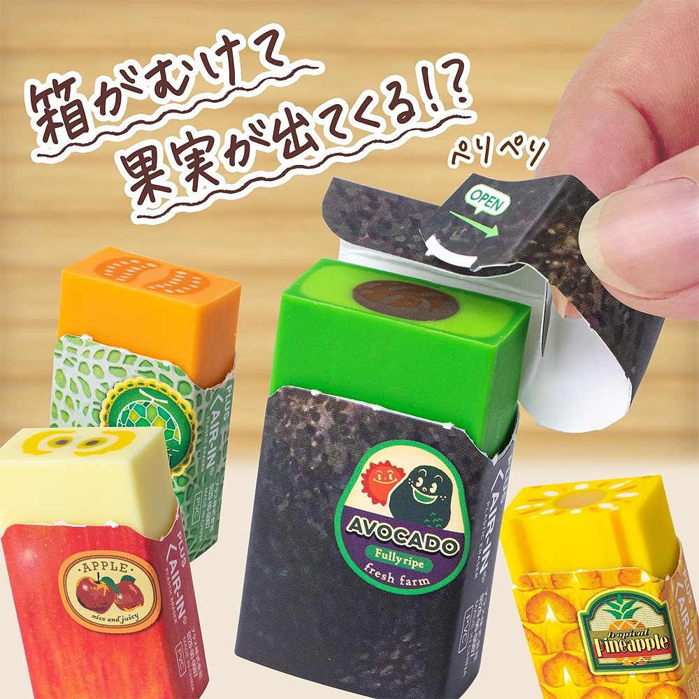 【龍品文創】PLUS 水果橡皮擦~第二彈-一個入-黃-36725鳳梨, , large
