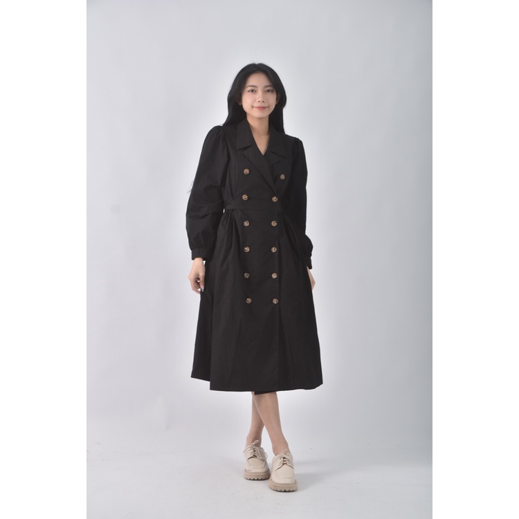 (M) cereal排扣黑色洋裝二手衣