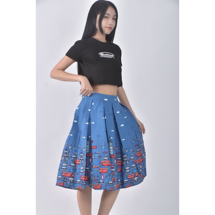 (XL) 汽車藍色短裙二手衣, , large