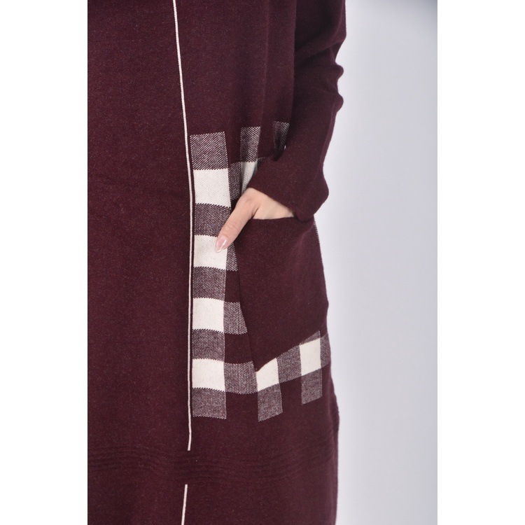 (L) 格紋紅色洋裝二手衣, , large