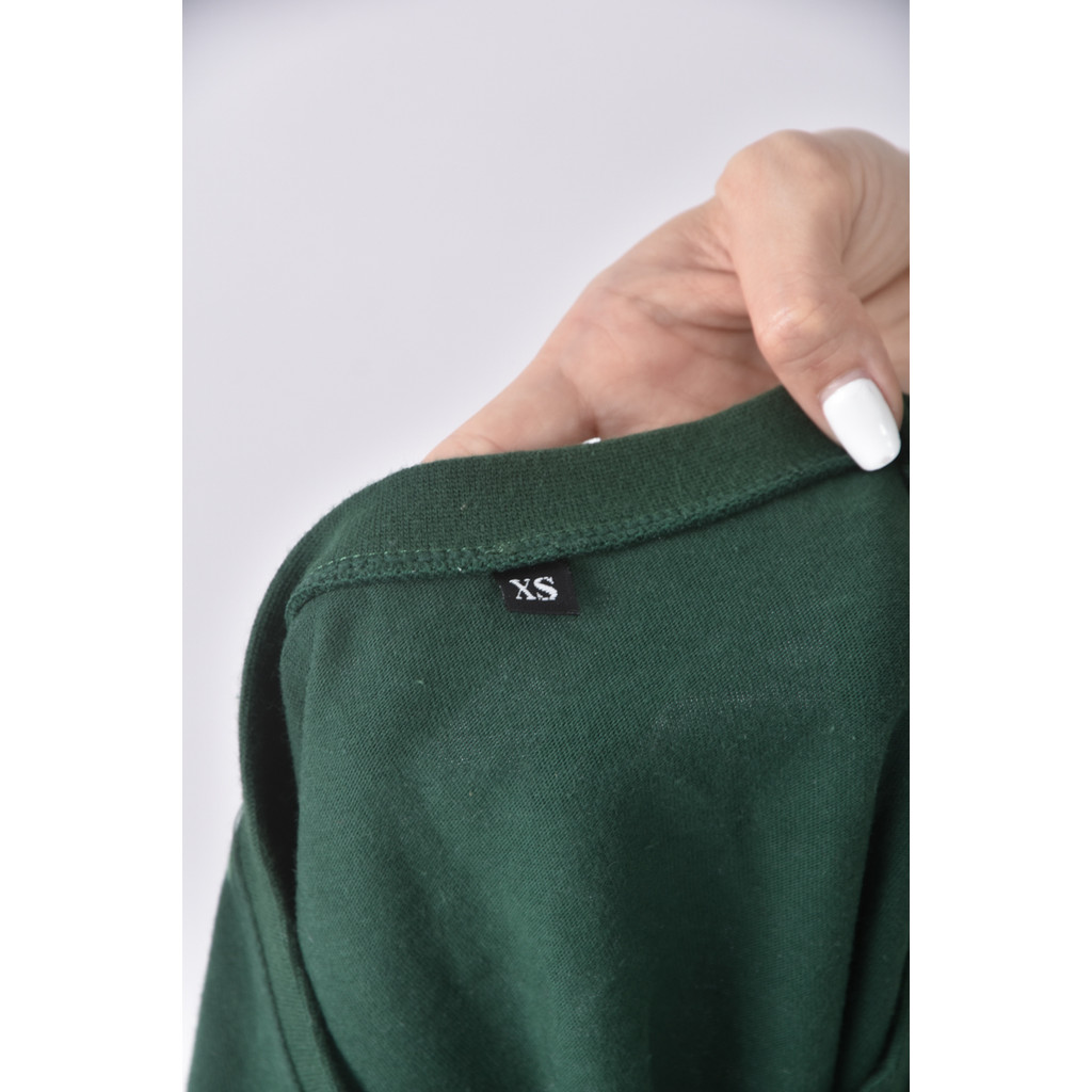 (S) 印花綠色短袖上衣二手衣, , large