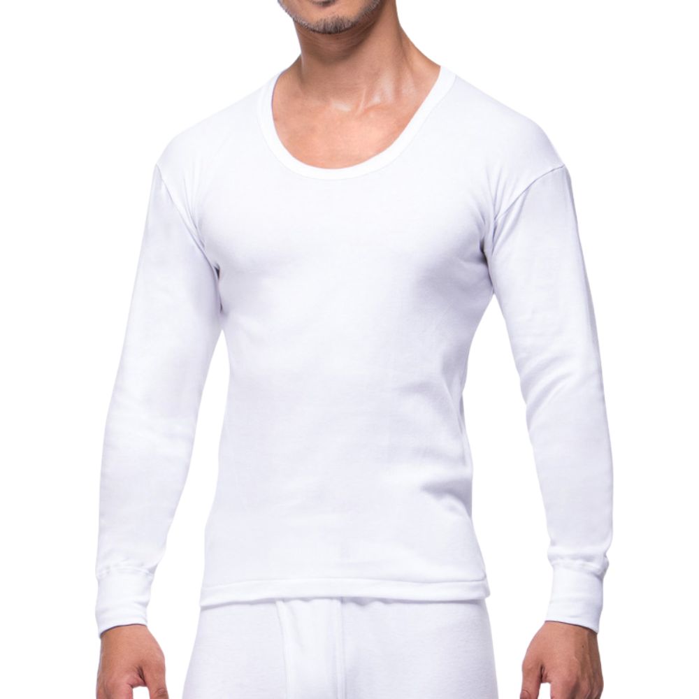 宜而爽新舒棉男U領長袖衫, , large