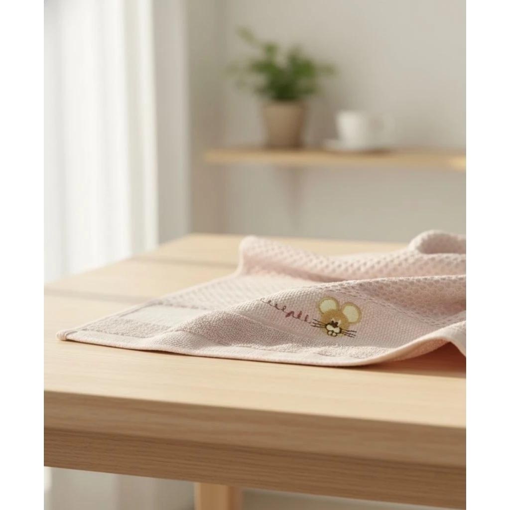 [Kaimei Cotton Industry] 4 in the group, random and excellent pure cotton mesh, skin-friendly adult towel/bath towel/face towel/towel, big-eared rat style, , large