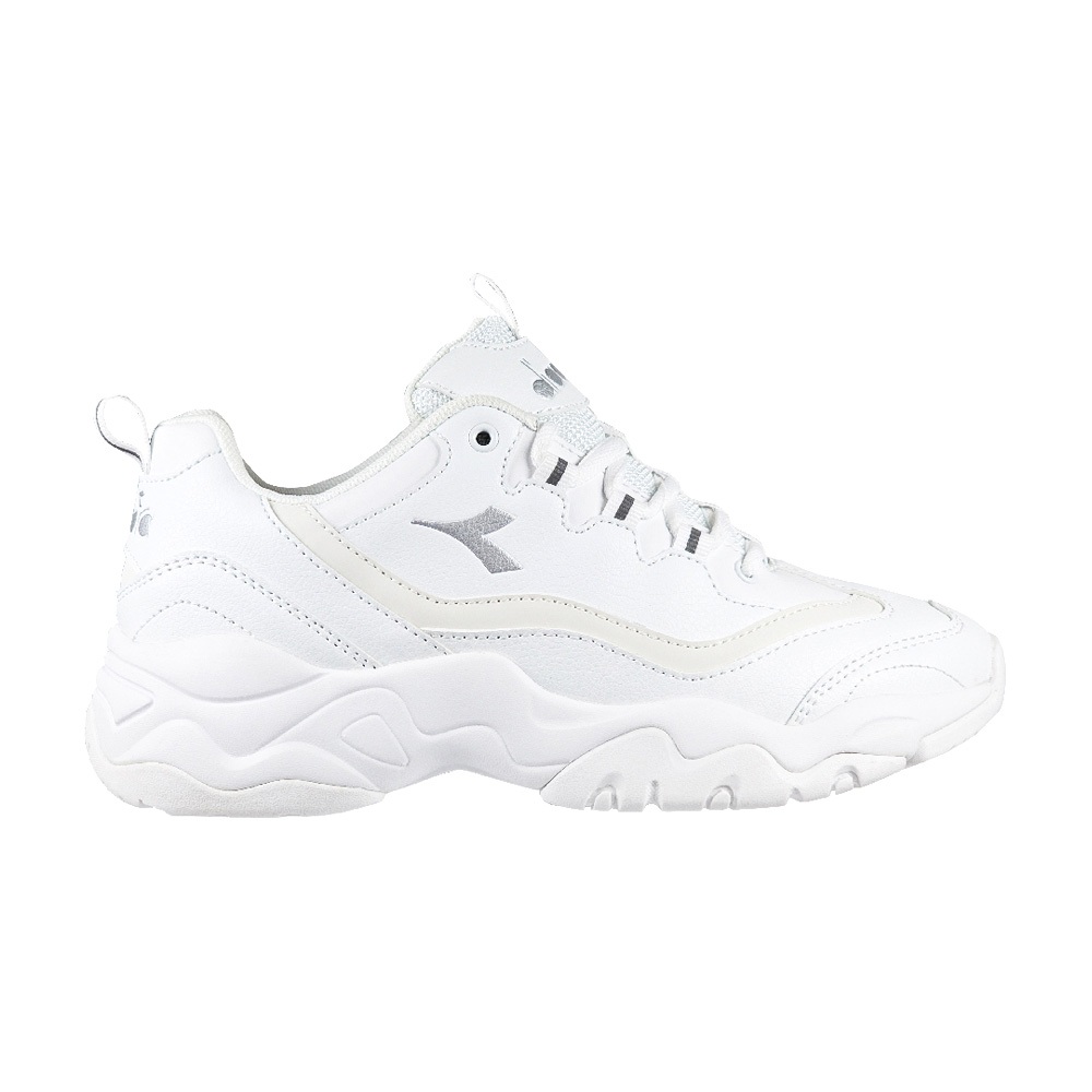 DIADORA迪亞多那 時尚休閒蛋糕鞋 女運動鞋 女鞋 老爹鞋 復古 素色 增高 吸震 Q彈 氣墊乳膠鞋墊 止滑 白 黑, , large