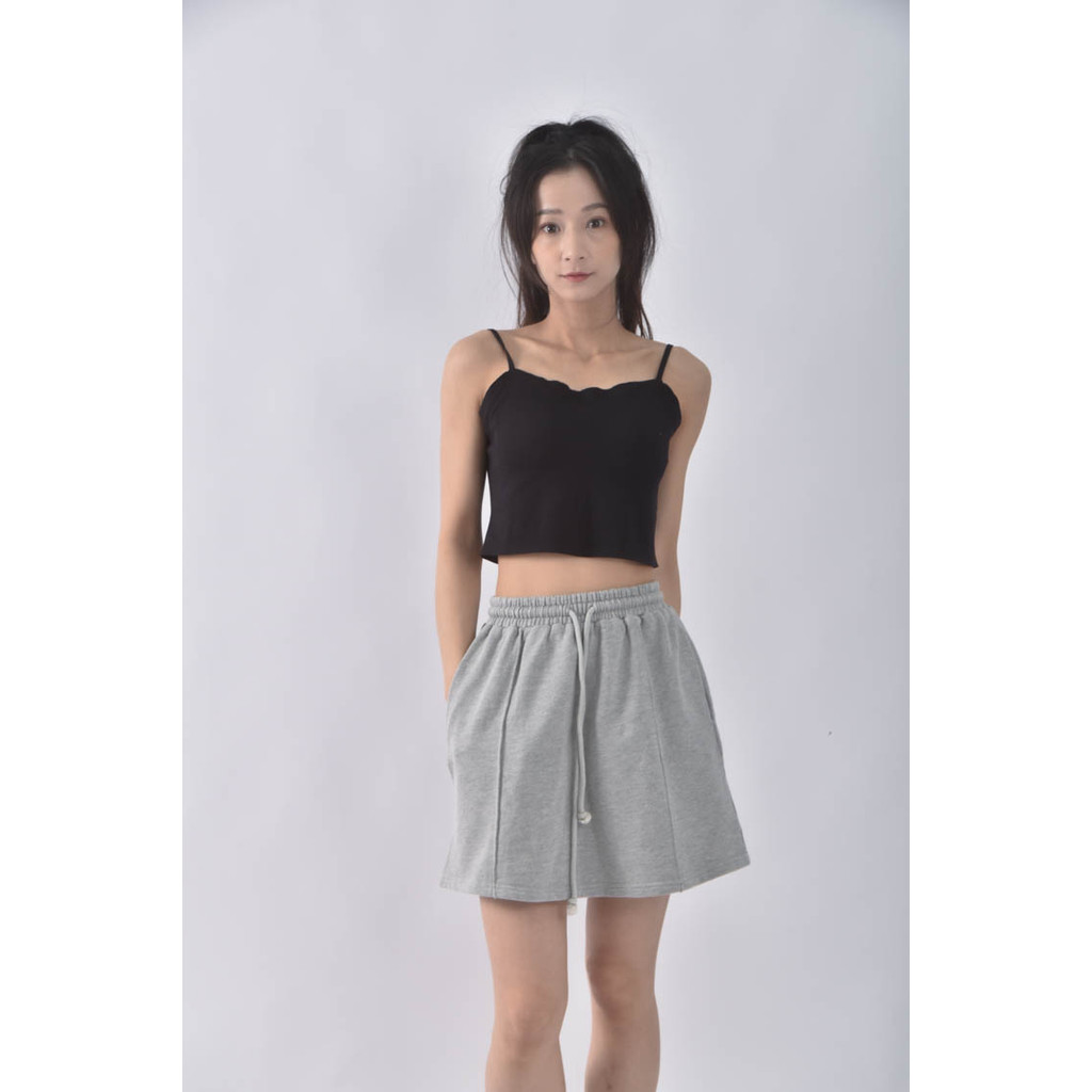 (S) 【粿粿私服】queenshop韓牌棉質純棉灰色短裙二手衣, , large