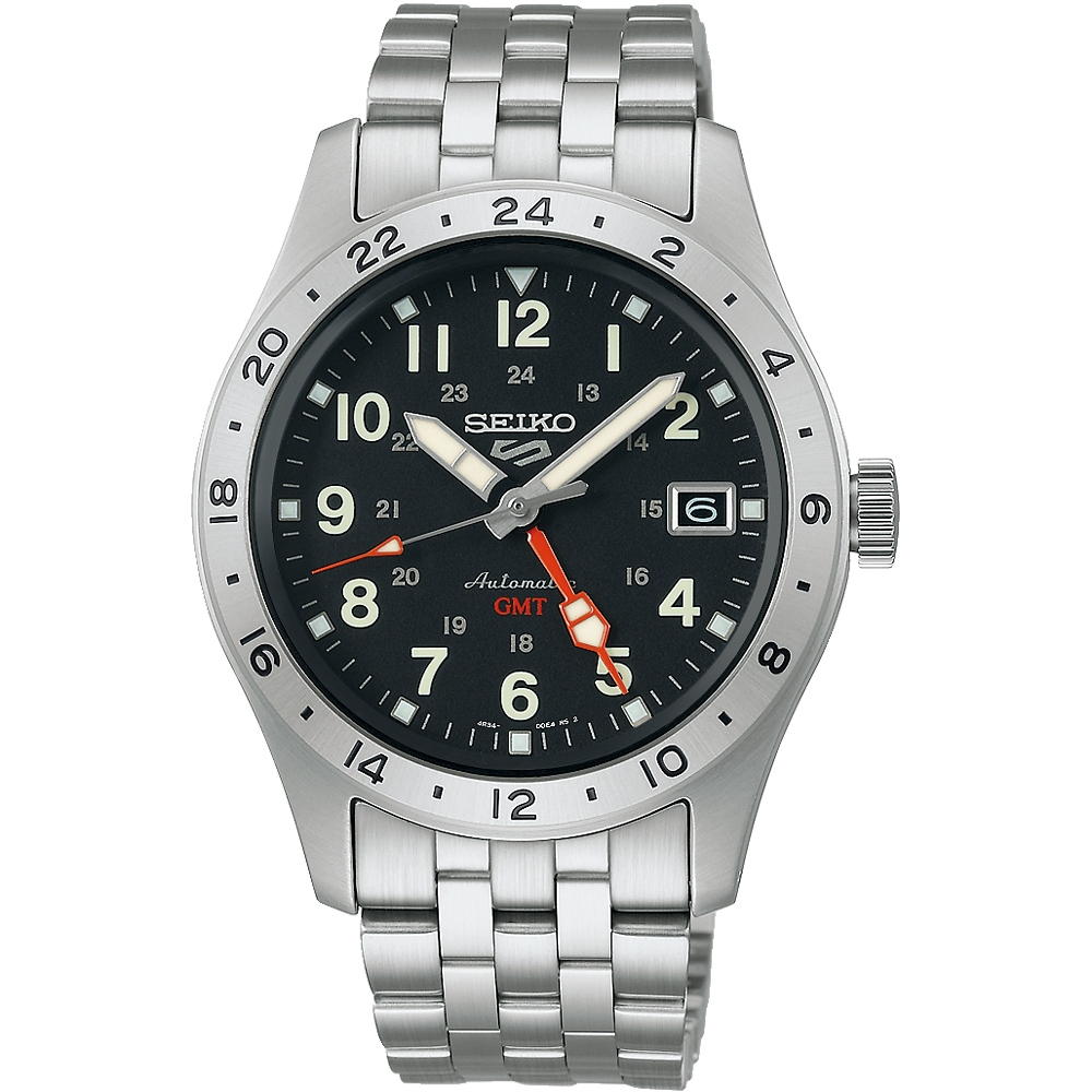 SEIKO 精工 5 Sports Field 系列 GMT機械錶 SSK023K1/4R34-00C0D, , large