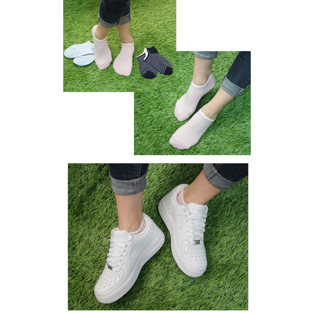 【D&G】舒適條紋女踝襪<丈青>D315 襪子 短襪 低口襪, 丈青,22-25CM, large