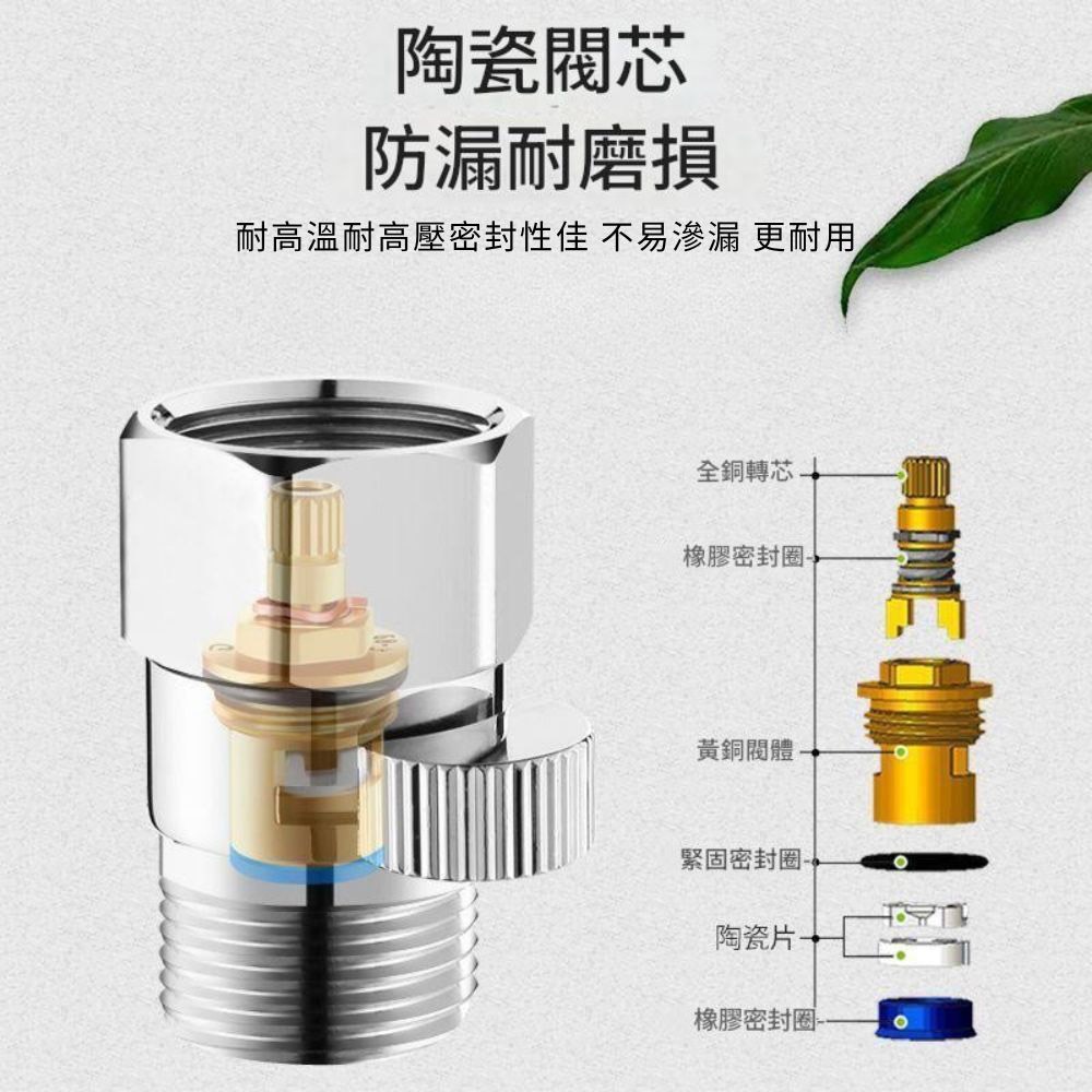 Straight-through angle valve 4-point water stop switch - 1 external 1 internal, , large