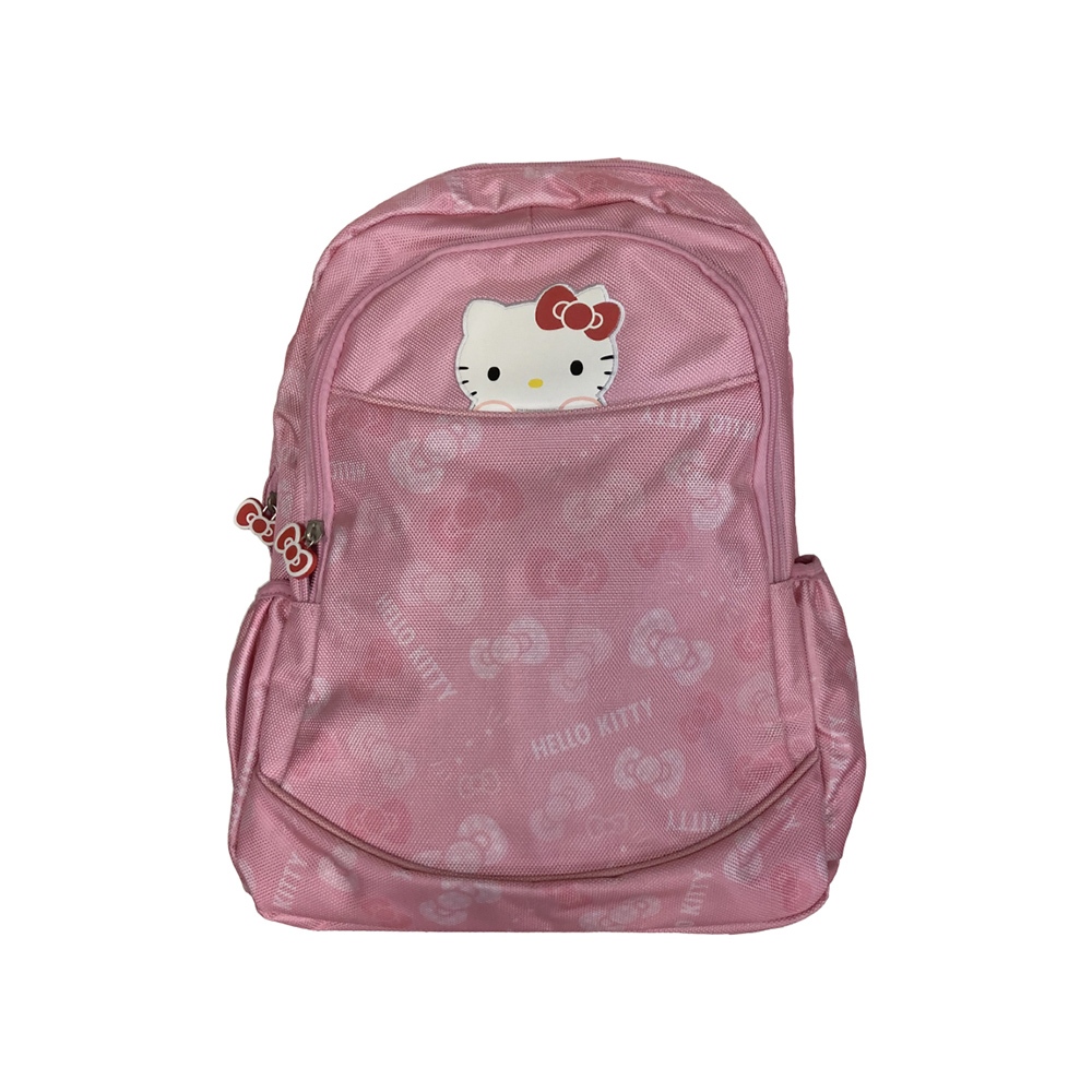 ~雪黛屋~KITTY後背大容量可A4資夾主袋+外袋共二層外出休閒上學中低年級L414375, , large