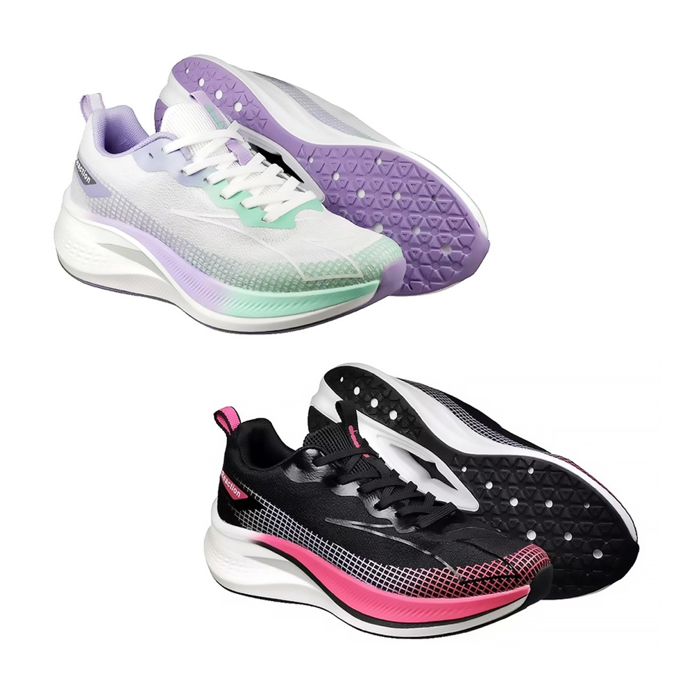 DIADORA迪亞多那 專業避震慢跑鞋 女運動鞋 女鞋 寬楦 輕量 透氣 厚底 吸震 回彈 穩定 耐磨 止滑 白紫 黑桃