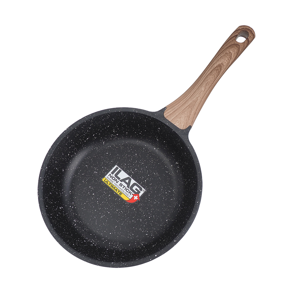 御鼎壓鑄麥飯石平底鍋-24cm-1支