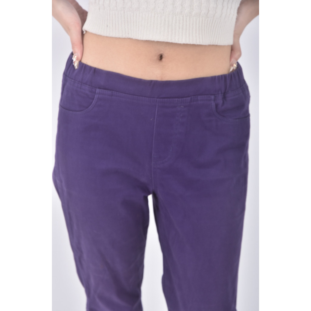 (L) uniqlo棉質紫色長褲二手衣, , large