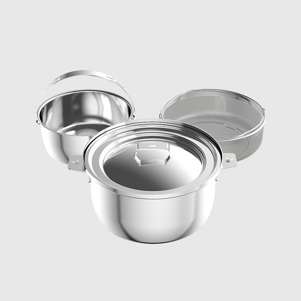 THANKFUL Chef Steel Good Pot Series - 24cm Soup Pot Set (Includes Shared Lid), , large