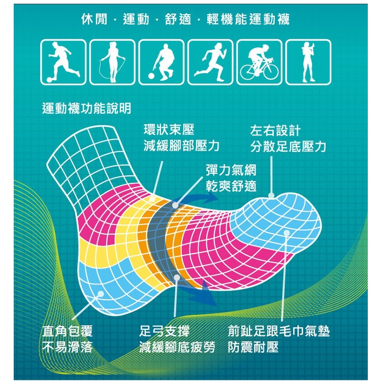 【D&G】透氣避震足弓男襪<中灰>D398 氣墊 毛巾底 襪子 機能運動襪, , large