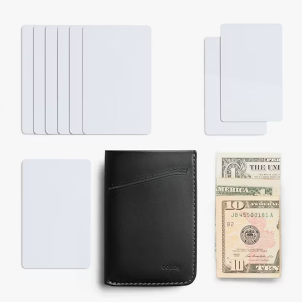 Bellroy 超薄皮夾 卡夾 優質皮革-黑, , large