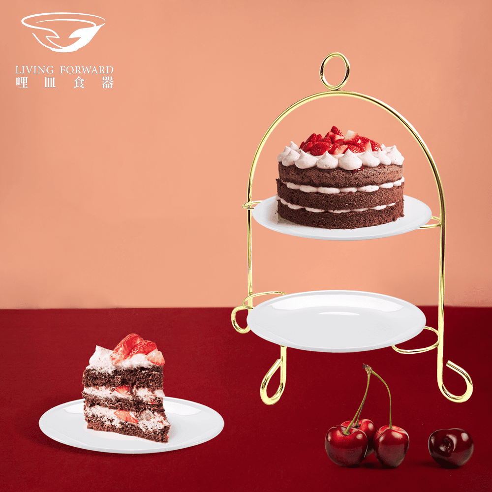 【哩皿食器】台灣製 CPET 潔晶英式午茶禮盒組 中圓盤 2入, , large