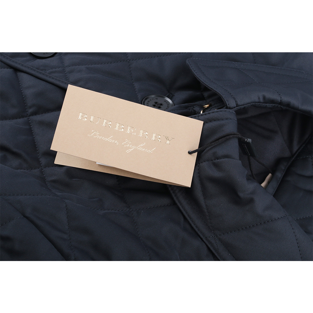 BURBERRY L號菱格紋棉質輕型外套/海軍藍, , large