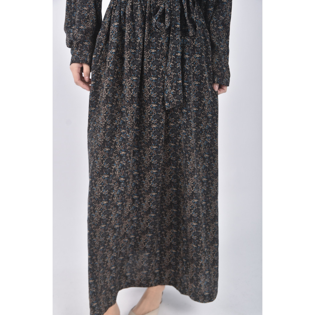 (M) be fore質感圓領黑色綁帶洋裝二手衣, , large